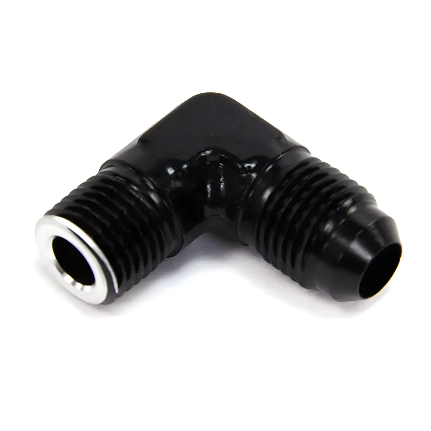 1/4" NPT x 6AN 90° Machined For Nitrous Solenoid