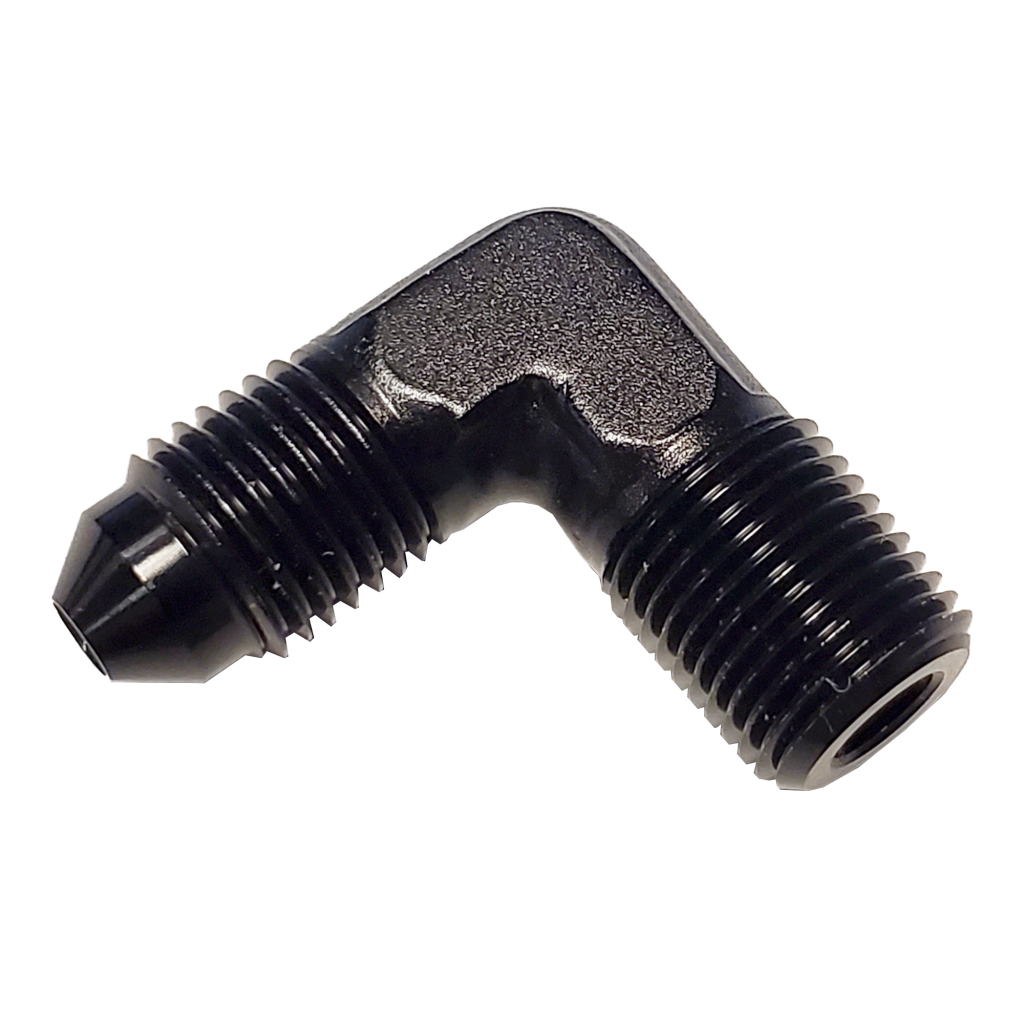 Nitrous Outlet 1/8" NPT x 3AN 90° Fitting - Male/Male