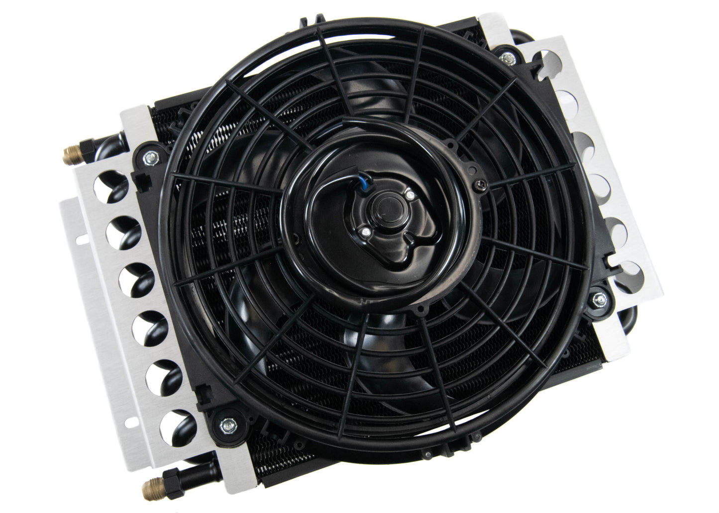 Stock Powerglide DERALE Trans Cooler Kit w/ Fan & Fragola Lines/Fittings-Kit-Motion Raceworks