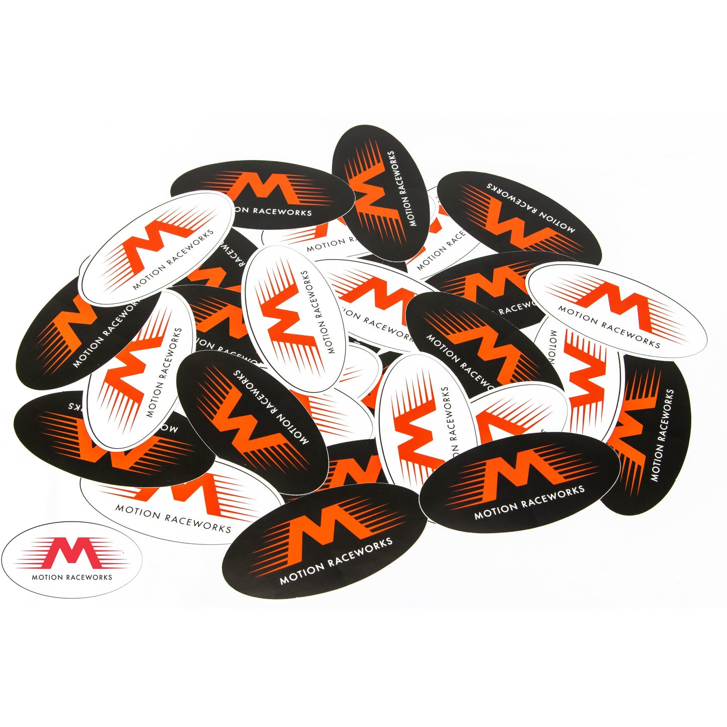 Black/White Motion Raceworks Sticker 3.5"x7.5"-Motion Raceworks-Motion Raceworks