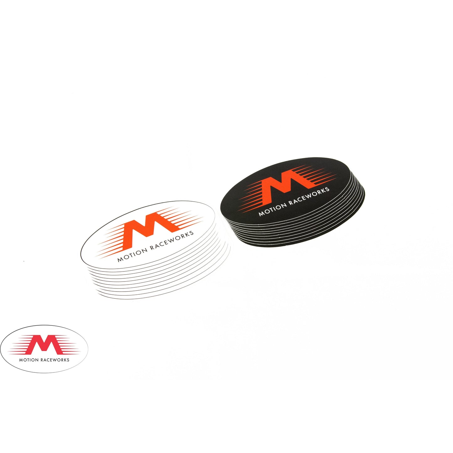 Black/White Motion Raceworks Sticker 3.5"x7.5"-Motion Raceworks-Motion Raceworks