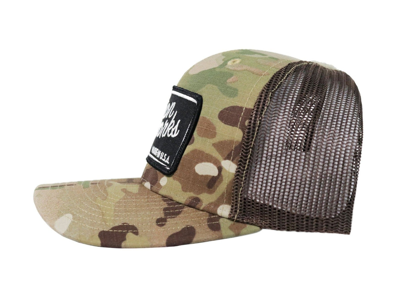 Motion Heritage Hat Camo/Brown Mesh Snapback 95-119-Motion Raceworks-Motion Raceworks