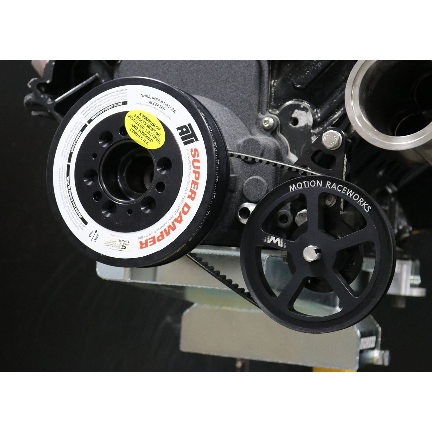 Motion Raceworks Driver Side LS Mechanical Belt Drive Fuel Pump Bracket Corvette Spacing-Motion Raceworks-Motion Raceworks
