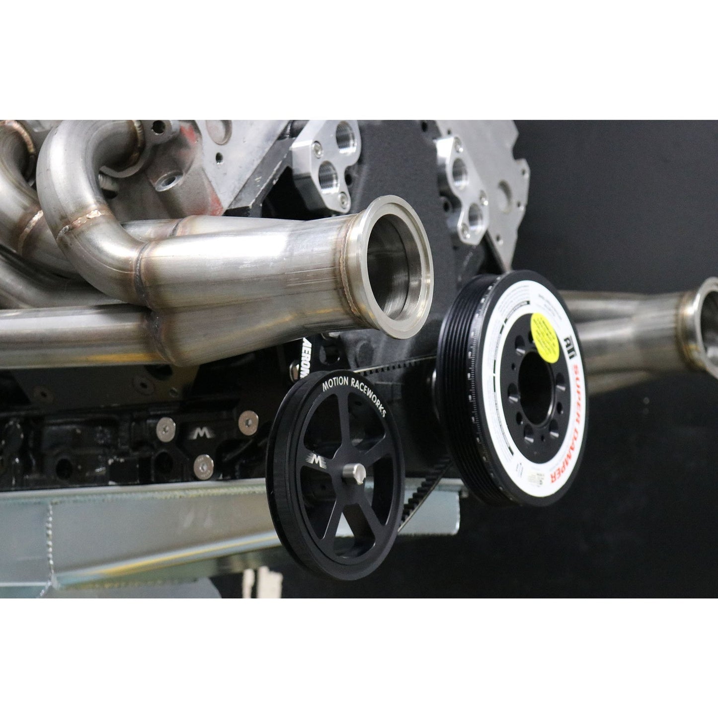 Motion Raceworks Passenger Side Belt Drive LS Mechanical Fuel Pump Bracket Corvette Spacing-Motion Raceworks-Motion Raceworks