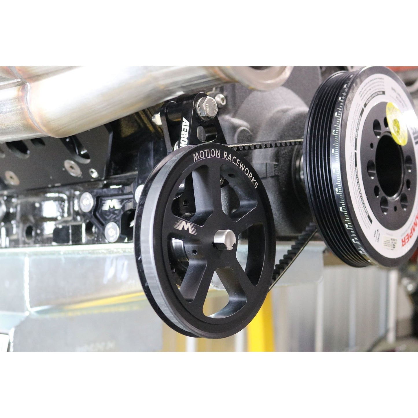 Motion Raceworks Passenger Side Belt Drive LS Mechanical Fuel Pump Bracket F-Body Spacing-Motion Raceworks-Motion Raceworks