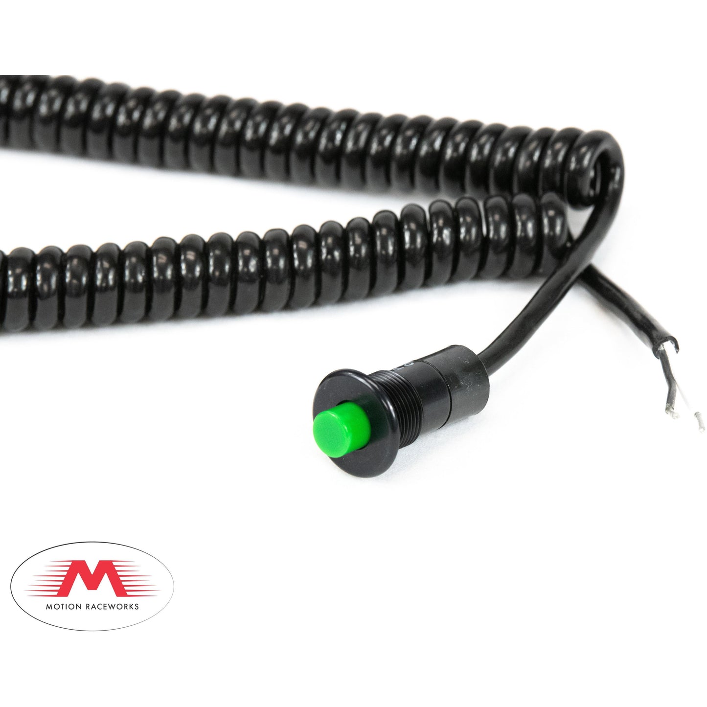 Motion Raceworks Momentary Small Push Button w/6' Wound Cord (Red or Green)-Motion Raceworks-Motion Raceworks