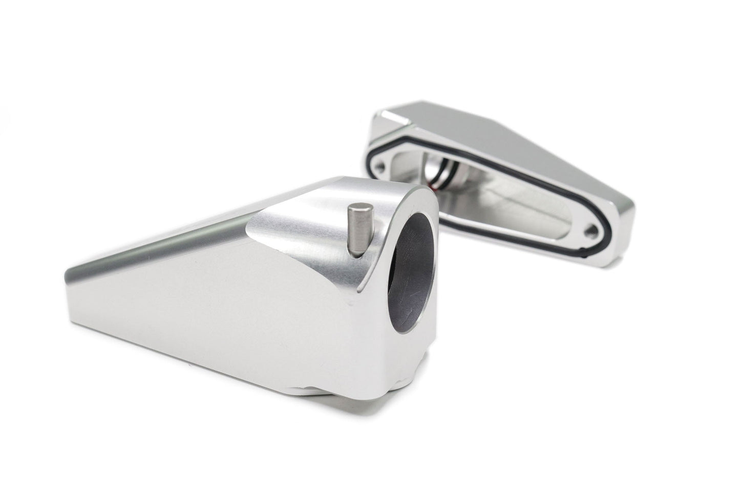 Billet Burn Down Breather Quick Release Fittings Clear Anodized (Pair) 32-130-Motion Raceworks-Motion Raceworks