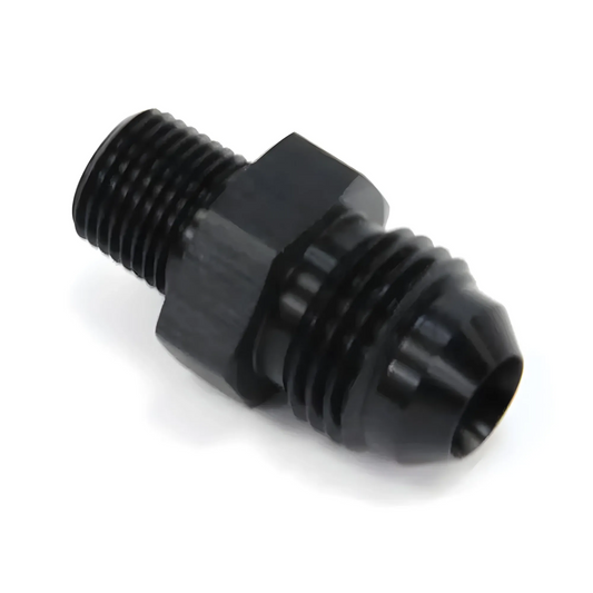 1/8" NPT x 6AN Straight Black Fitting