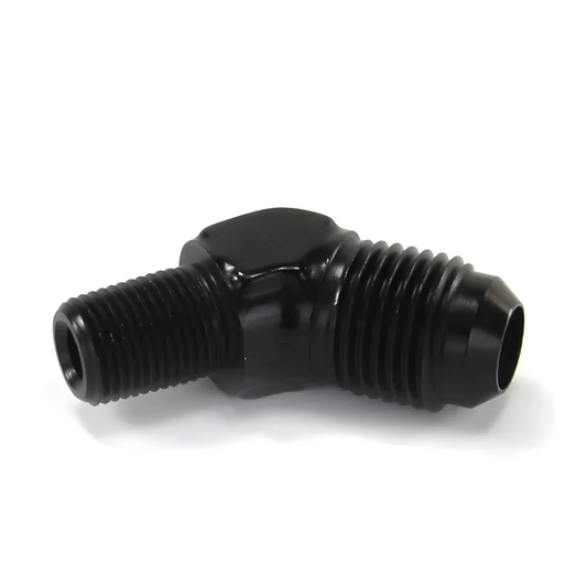 Black 1/8 NPT x 6AN 45°