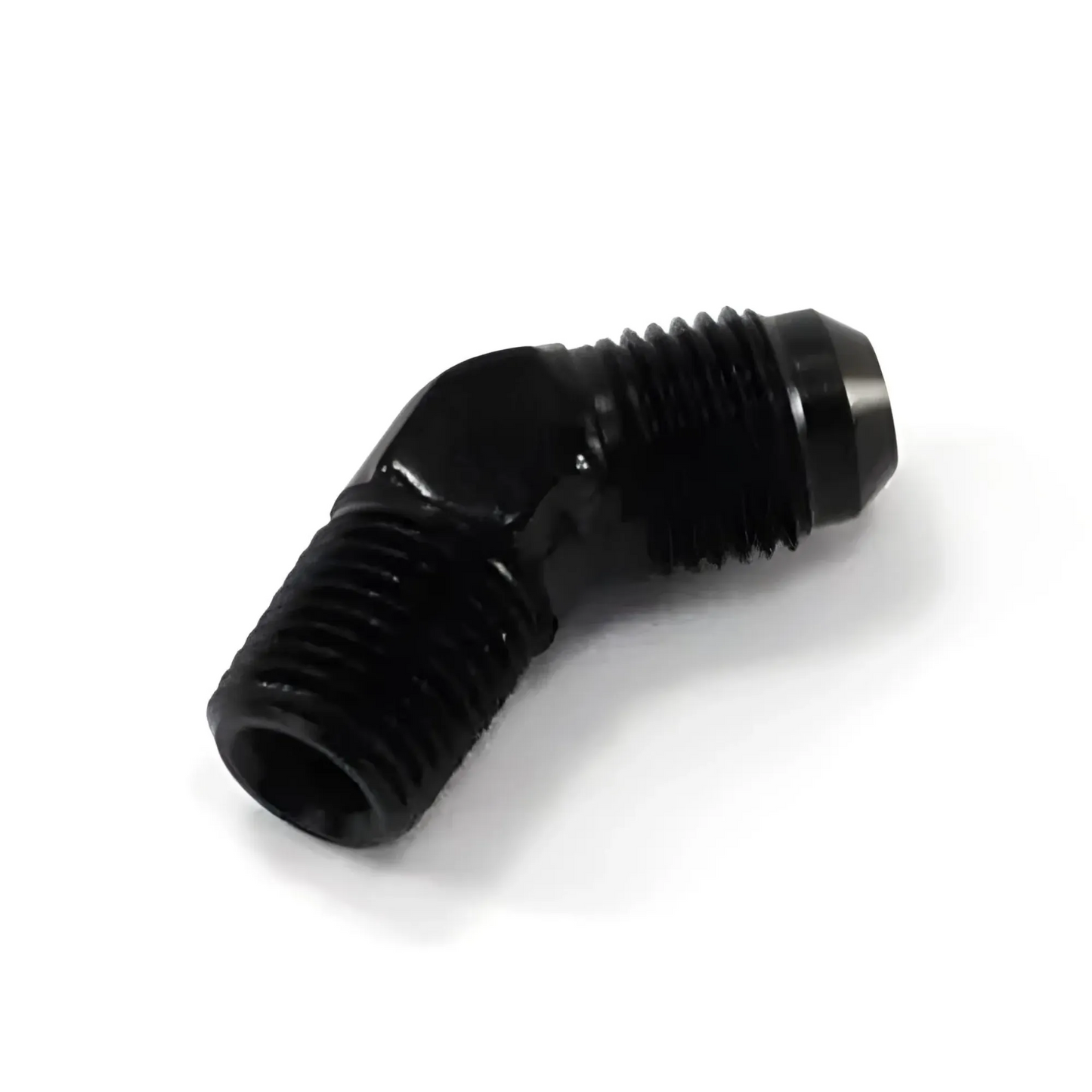 1/4" NPT x 6AN 45° Anodized Black