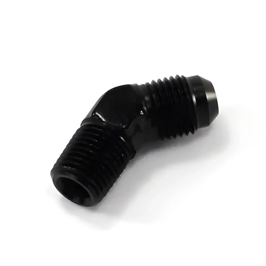 1/4" NPT x 6AN 45° Anodized Black
