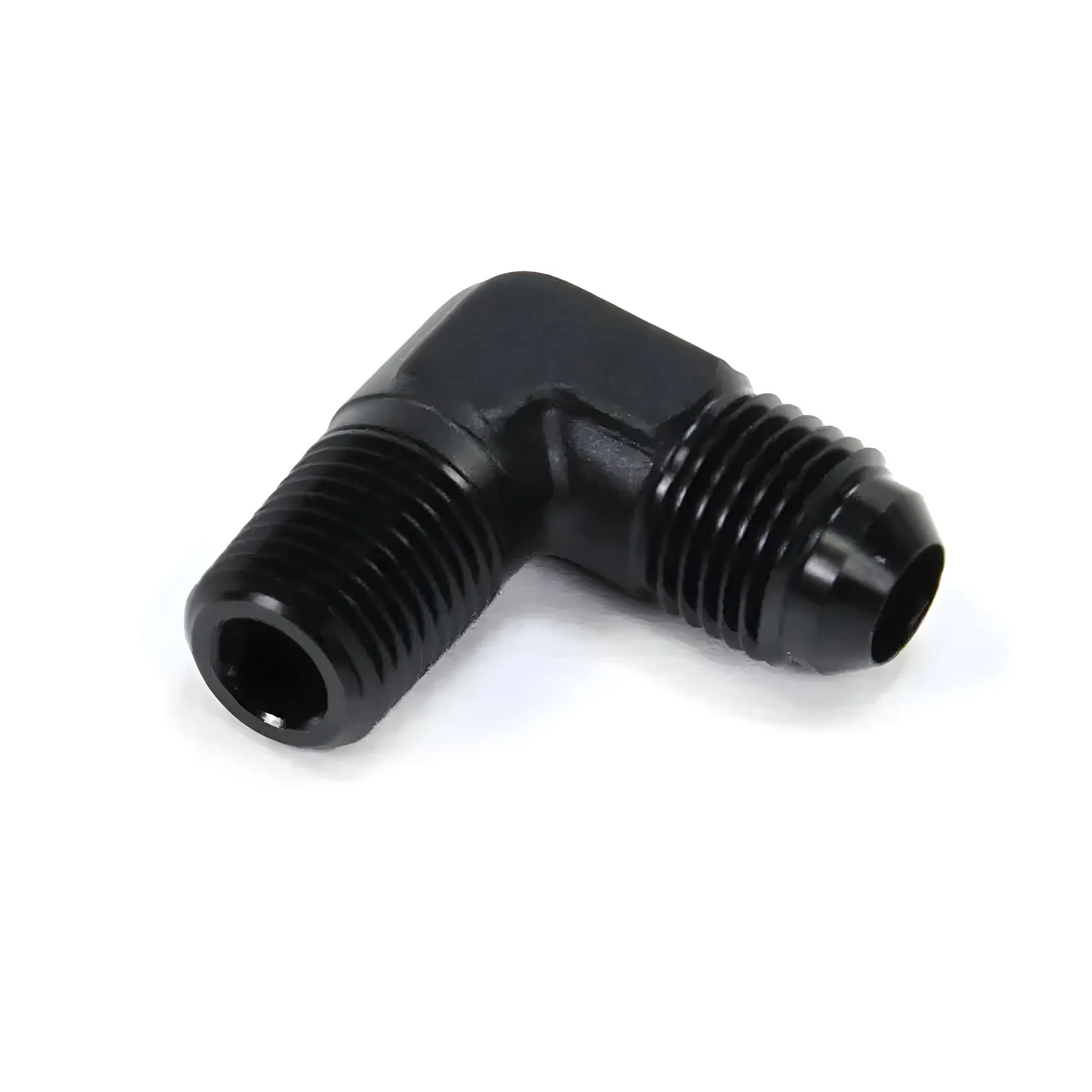 1/4" NPT x 6AN 90° Anodized Black