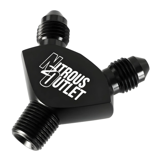 1/8" NPT x 3AN x 3AN Y Fitting - Male/Male/Male