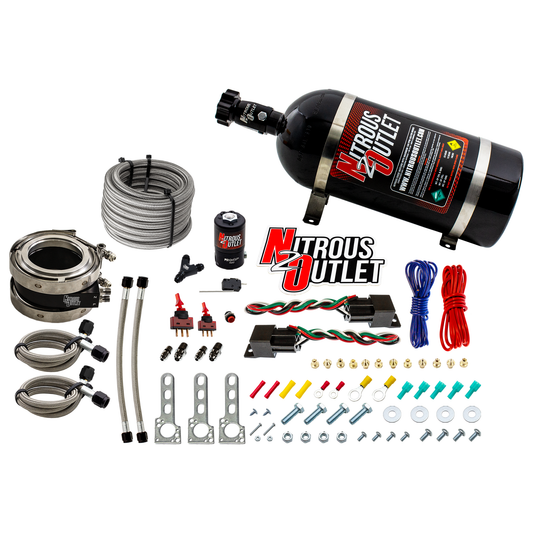 Nitrous Outlet Interspooler 4" Dual Stage Dry Nitrous Plate System (10lb Bottle)