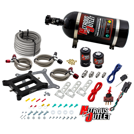 Nitrous Outlet Weekend Warrior Wet 4150 Nitrous Plate System (10lb Bottle)