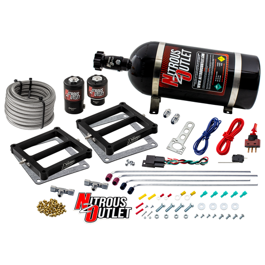 Nitrous Outlet Weekend Warrior 4500 Dual Plate Tunnel Ram System (10lb Bottle)
