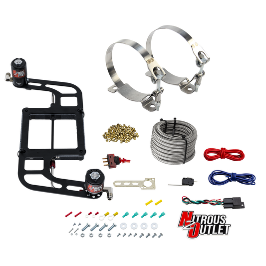 4500 Weekend Warrior System - Hard-line/.122 Nitrous Solenoid/.177 Fuel Solenoid/Boomerang Solenoid Bracket - (Gas/E85)(5-55 psi)(50-350 HP) (No Bottle)