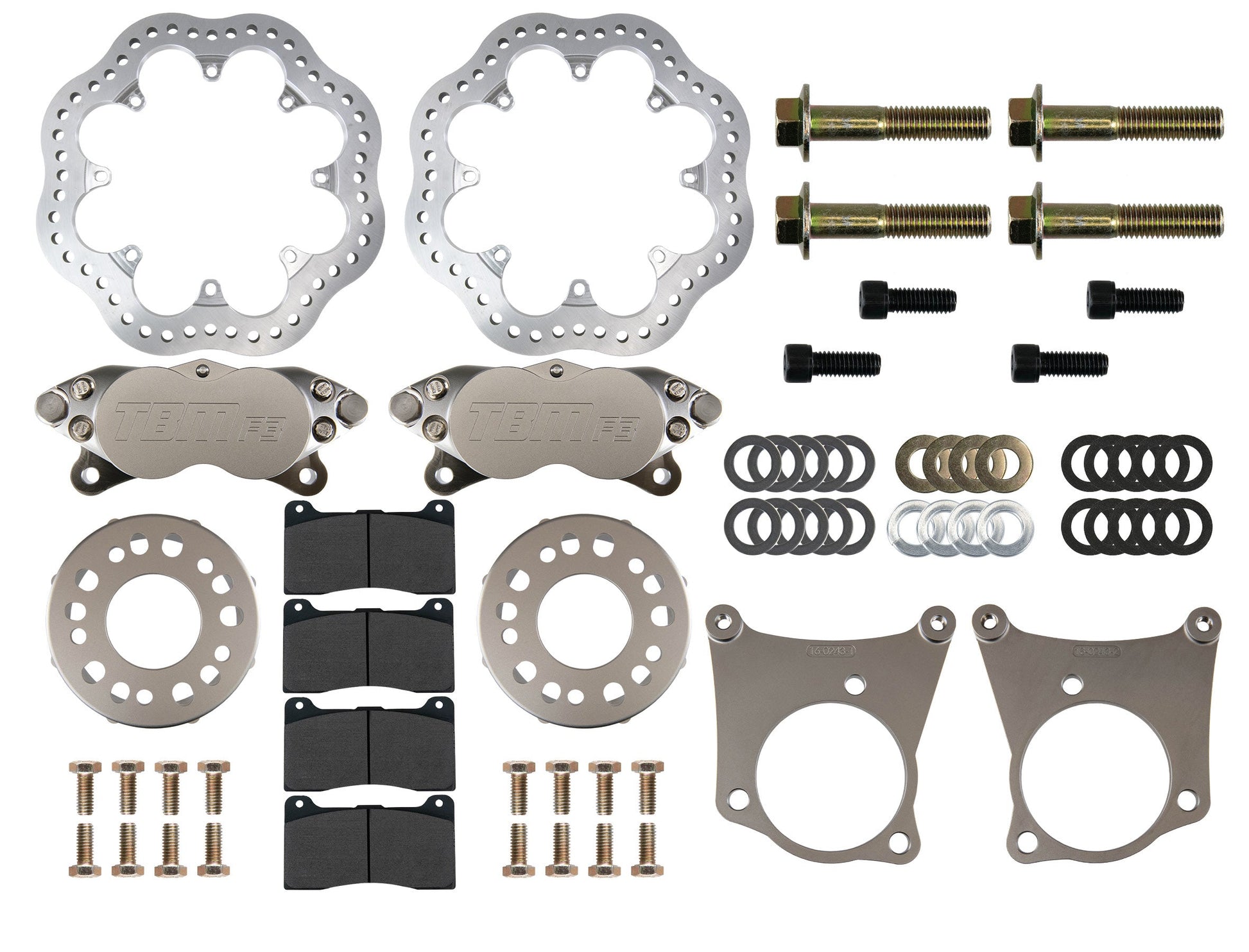 97-13 Corvette C5/C6 F3 Caliper Front/Rear Drag Racing Brakes (Reuses Factory Hubs) 001-0245-TBM Brakes-Motion Raceworks