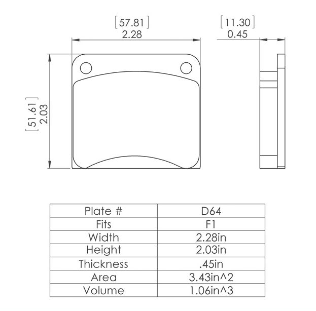 F1 / DR1 Replacement Pads #1 Compound 6-1019 (full set)-TBM Brakes-Motion Raceworks