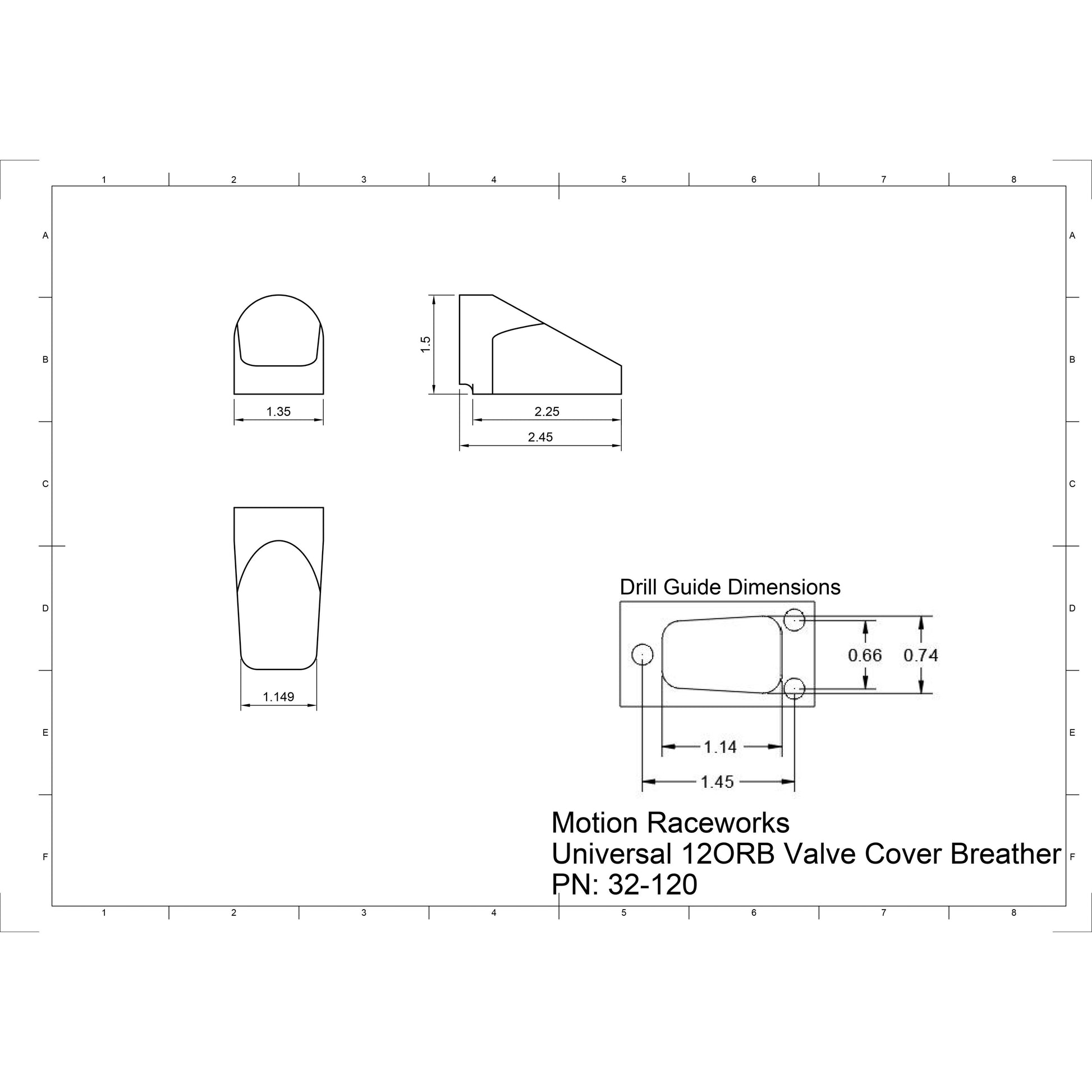 Motion Raceworks Billet Valve Cover Breathers Clear Anodized (Pair) 32-120 PAIR-Motion Raceworks-Motion Raceworks