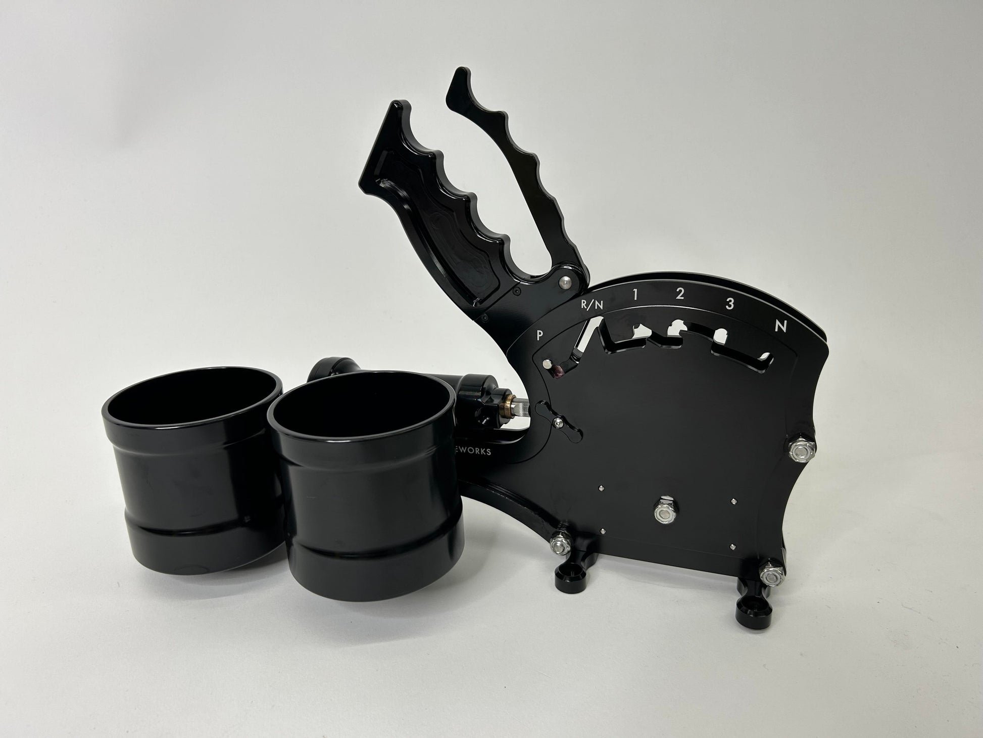 Operator Series Dual Billet Cup Holder Attachment for Rear Exit Cable Shifter-Motion Raceworks-Motion Raceworks