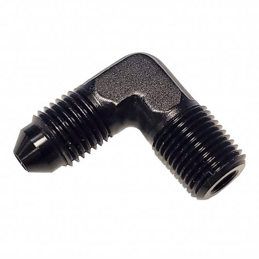 Nitrous Outlet 1/8" NPT x 3AN 90° Fitting - Male/Male
