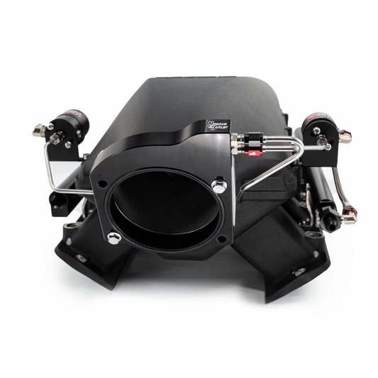 Nitrous Outlet GM 102mm Texas Speed Titan LR-T, SR-1, SR-3, SR-7 Intake Hard-line Plate System - Gas/E85 (5-55psi)(50-200HP) (12lb Bottle)