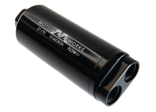 Motion Raceworks Single 12ORB Inlet/Dual 10ORB Outlet Post Fuel Filter w/ Mount (10 Micron) 27-170-Motion Raceworks-Motion Raceworks