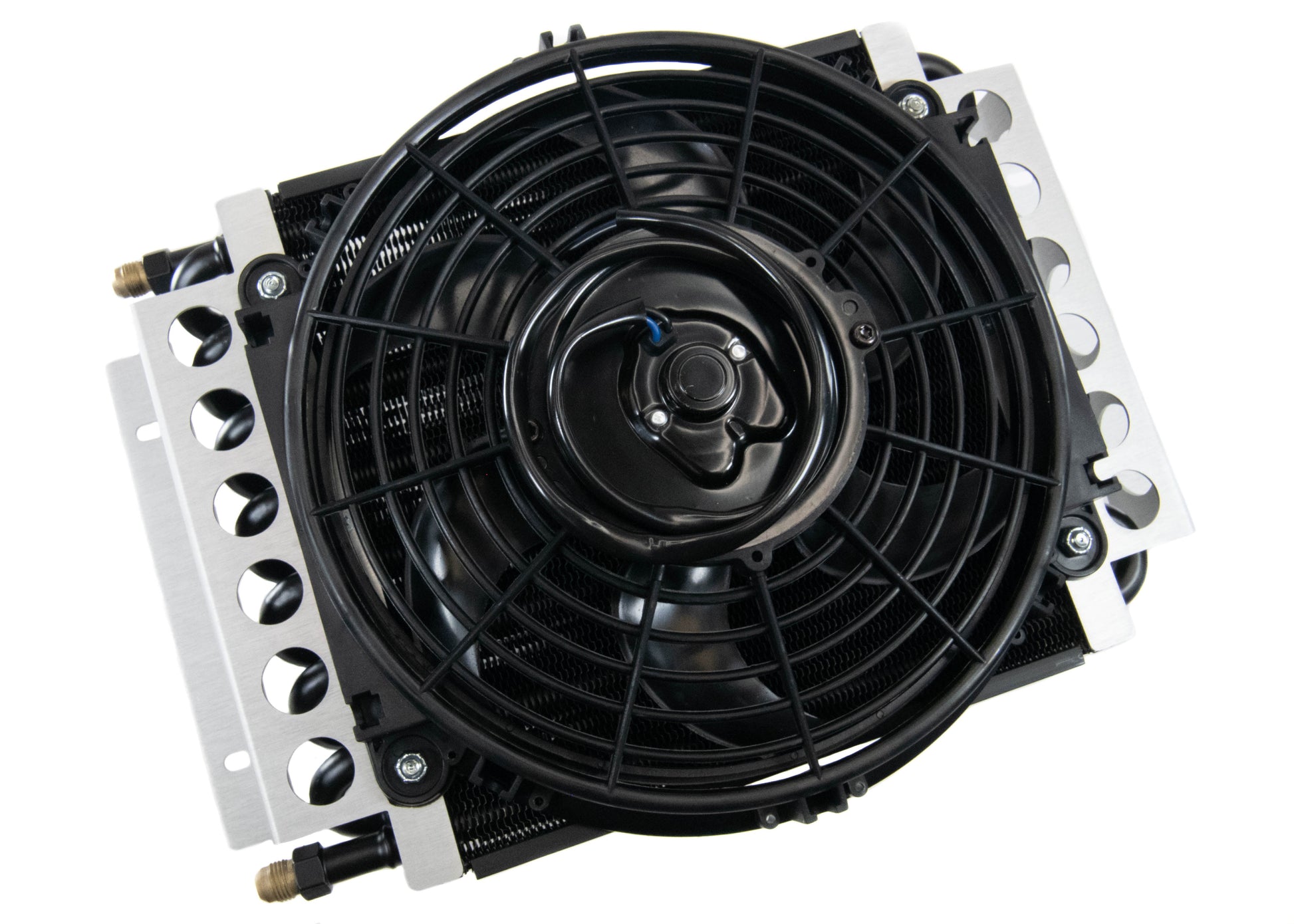 Stock Powerglide DERALE Trans Cooler Kit w/ Fan & Fragola Lines/Fittings-Kit-Motion Raceworks