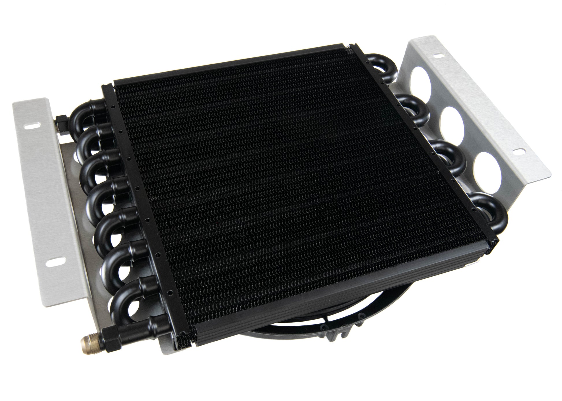 Stock Powerglide DERALE Trans Cooler Kit w/ Fan & Fragola Lines/Fittings-Kit-Motion Raceworks