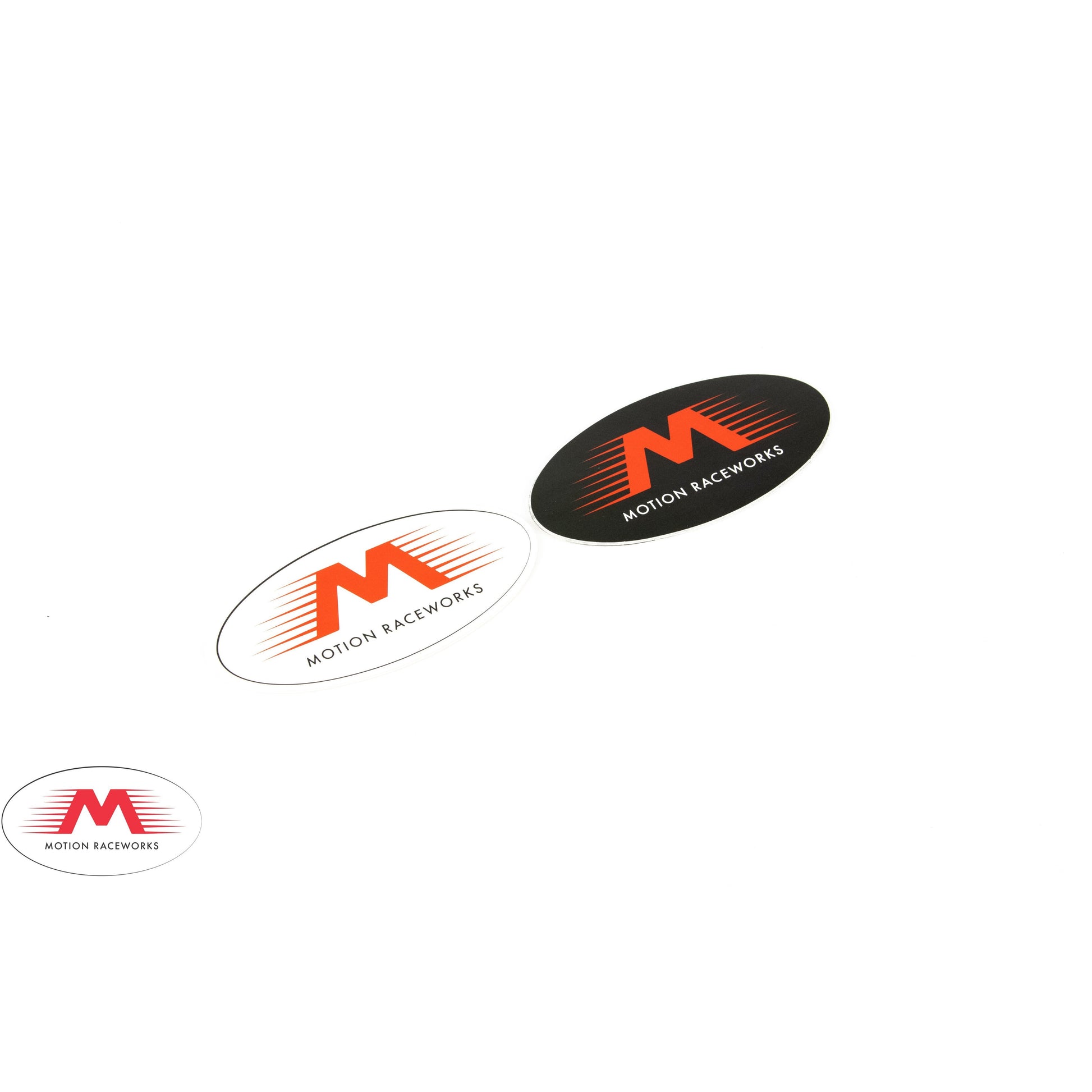Black/White Motion Raceworks Sticker 3.5"x7.5"-Motion Raceworks-Motion Raceworks
