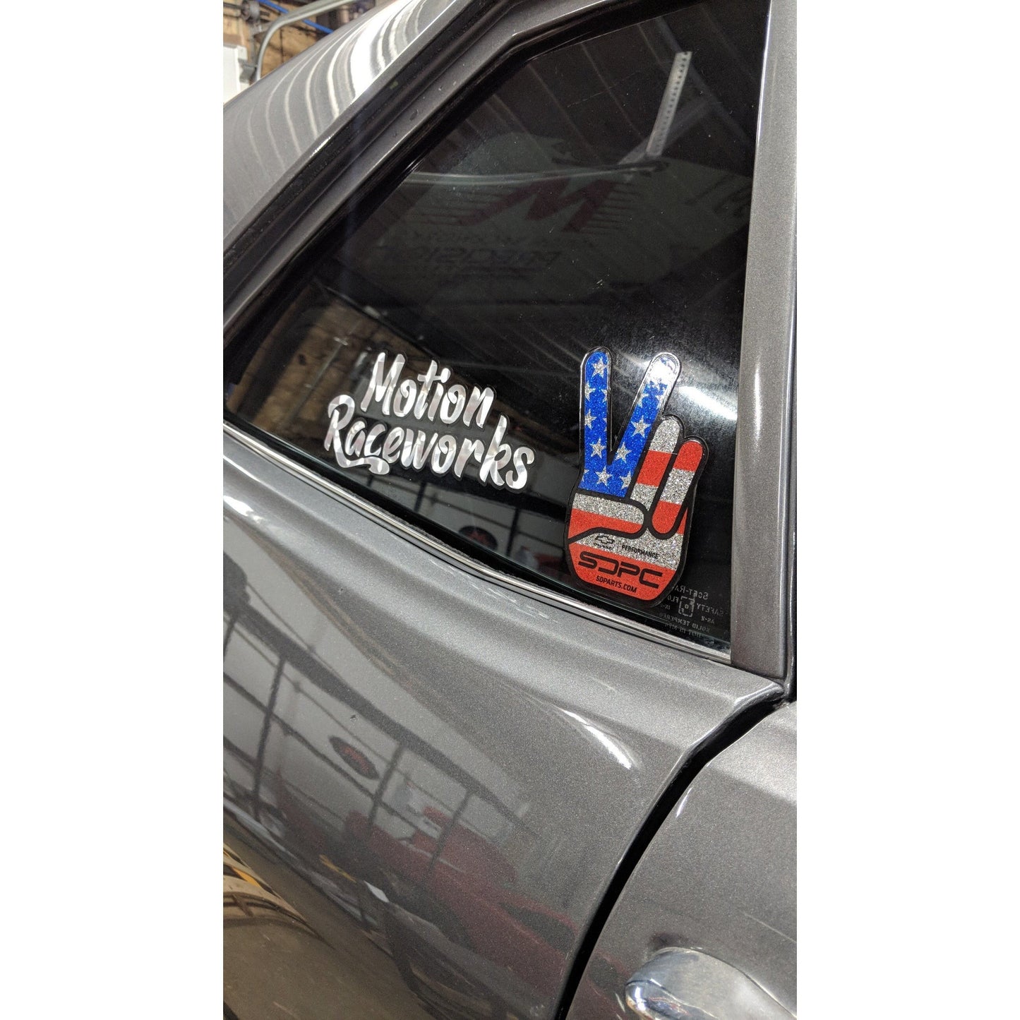 Motion Retro Decal 8” Long - MD-R8 Silver-Motion Raceworks-Motion Raceworks