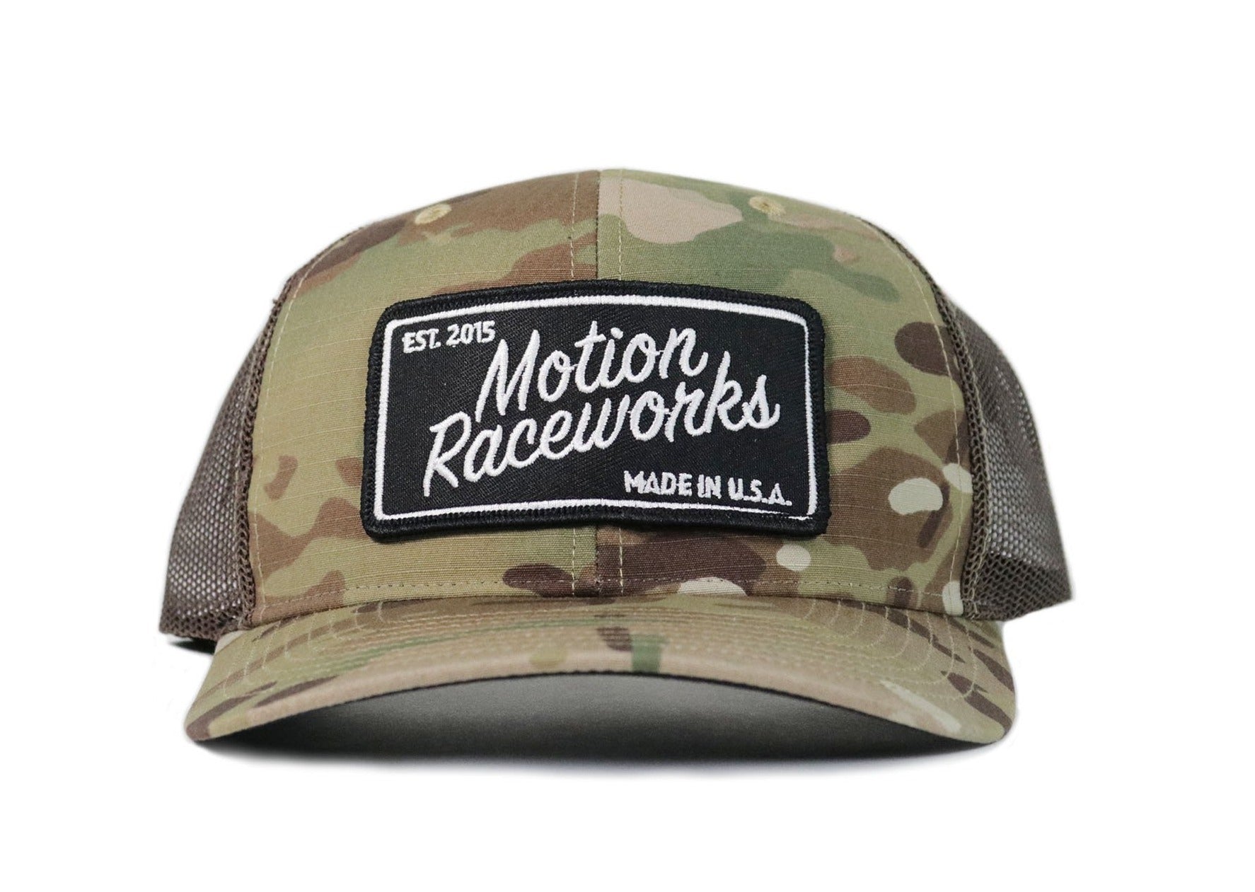 Motion Heritage Hat Camo/Brown Mesh Snapback 95-119-Motion Raceworks-Motion Raceworks