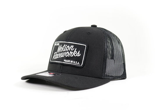 Motion Heritage Hat Black/Black Mesh Back Snapback XL (Extra Large) 95-133-Motion Raceworks-Motion Raceworks