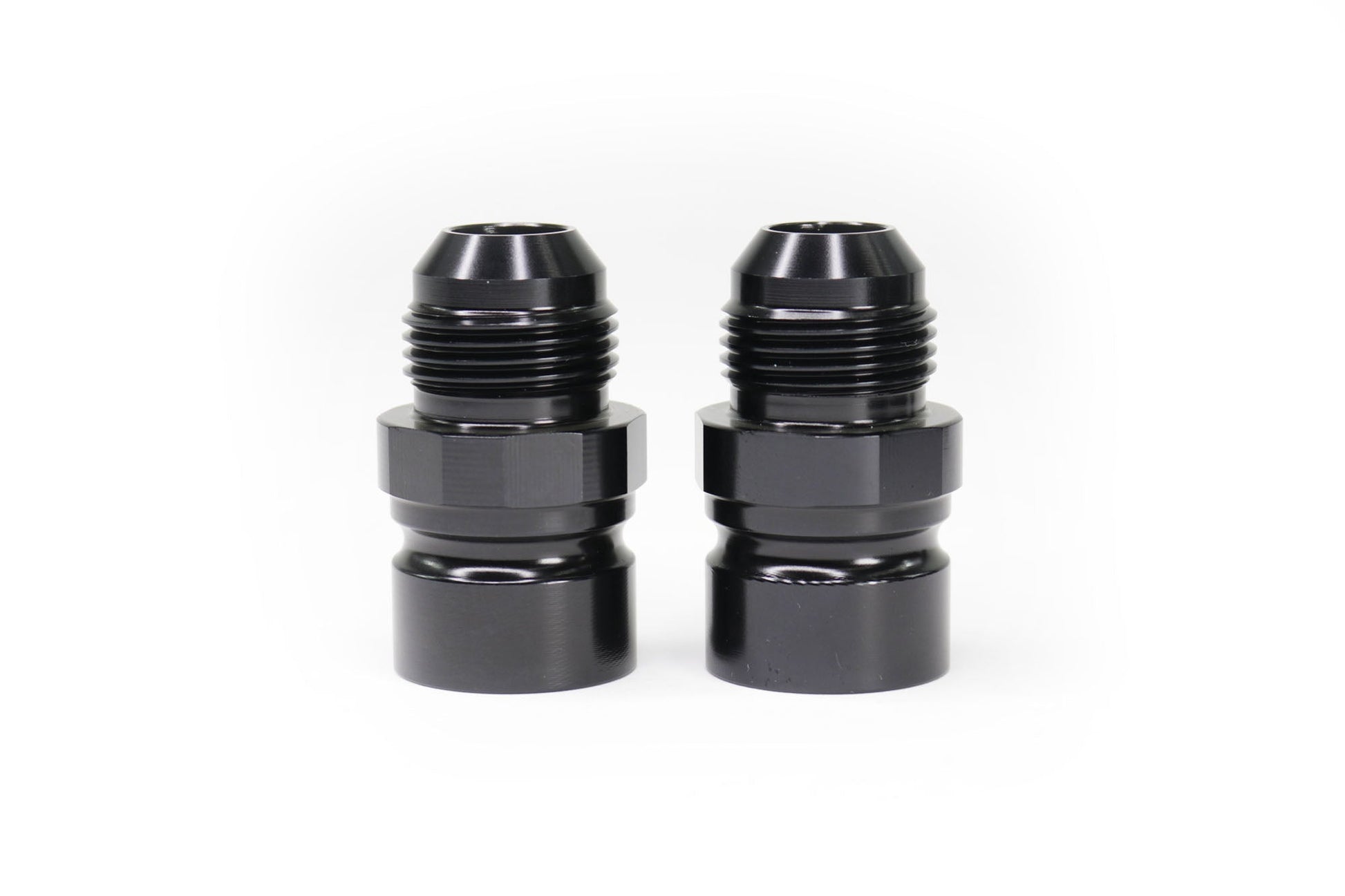 Billet Burn Down Breather Quick Release Fittings Clear Anodized (Pair) 32-130-Motion Raceworks-Motion Raceworks