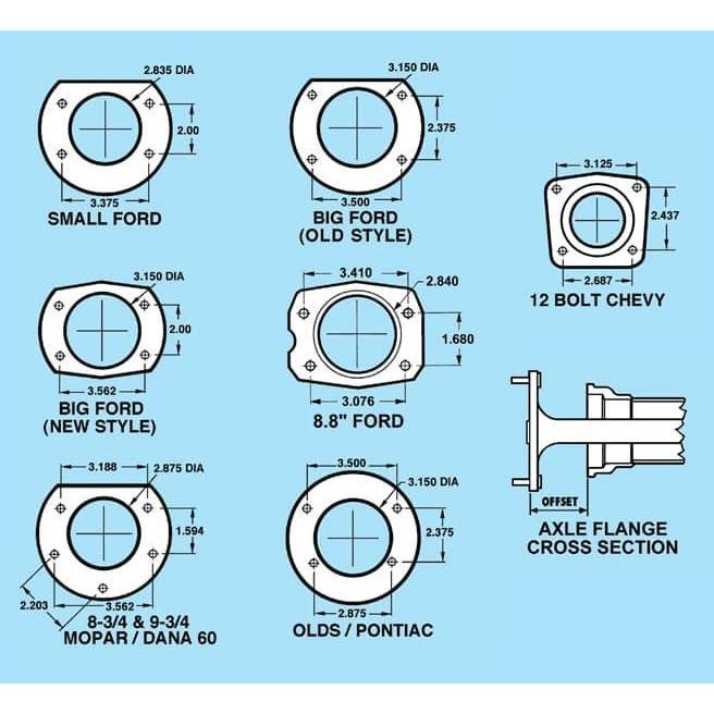 TBM Brakes Rear Drag Brake Kit F3 Calipers (8.8 Ford w/ C-Clip Eliminator Housing Ends) 001-0217-TBM Brakes-Motion Raceworks