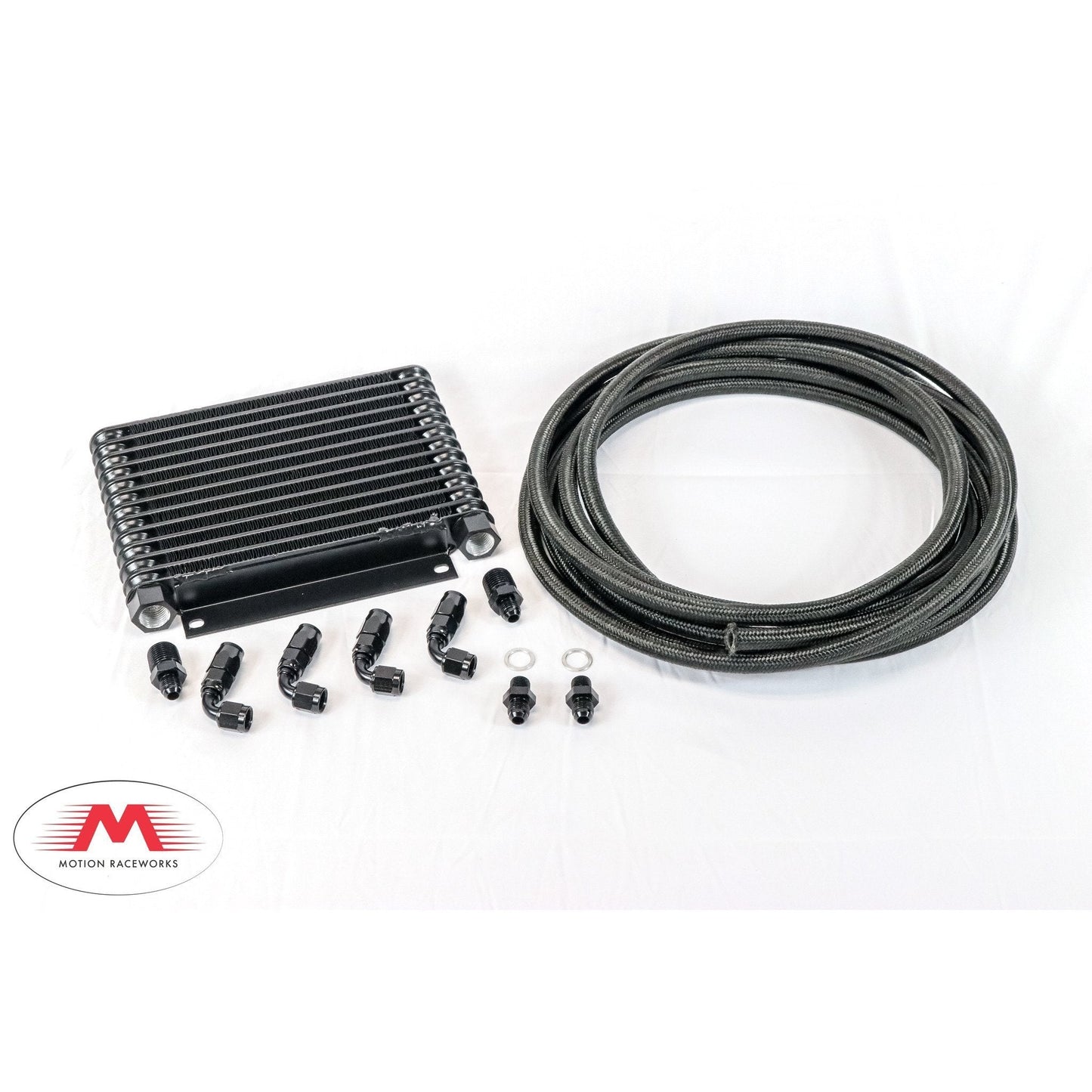 Stock Powerglide DERALE Trans Cooler Kit w/ Fragola Lines/Fittings-Kit-Motion Raceworks