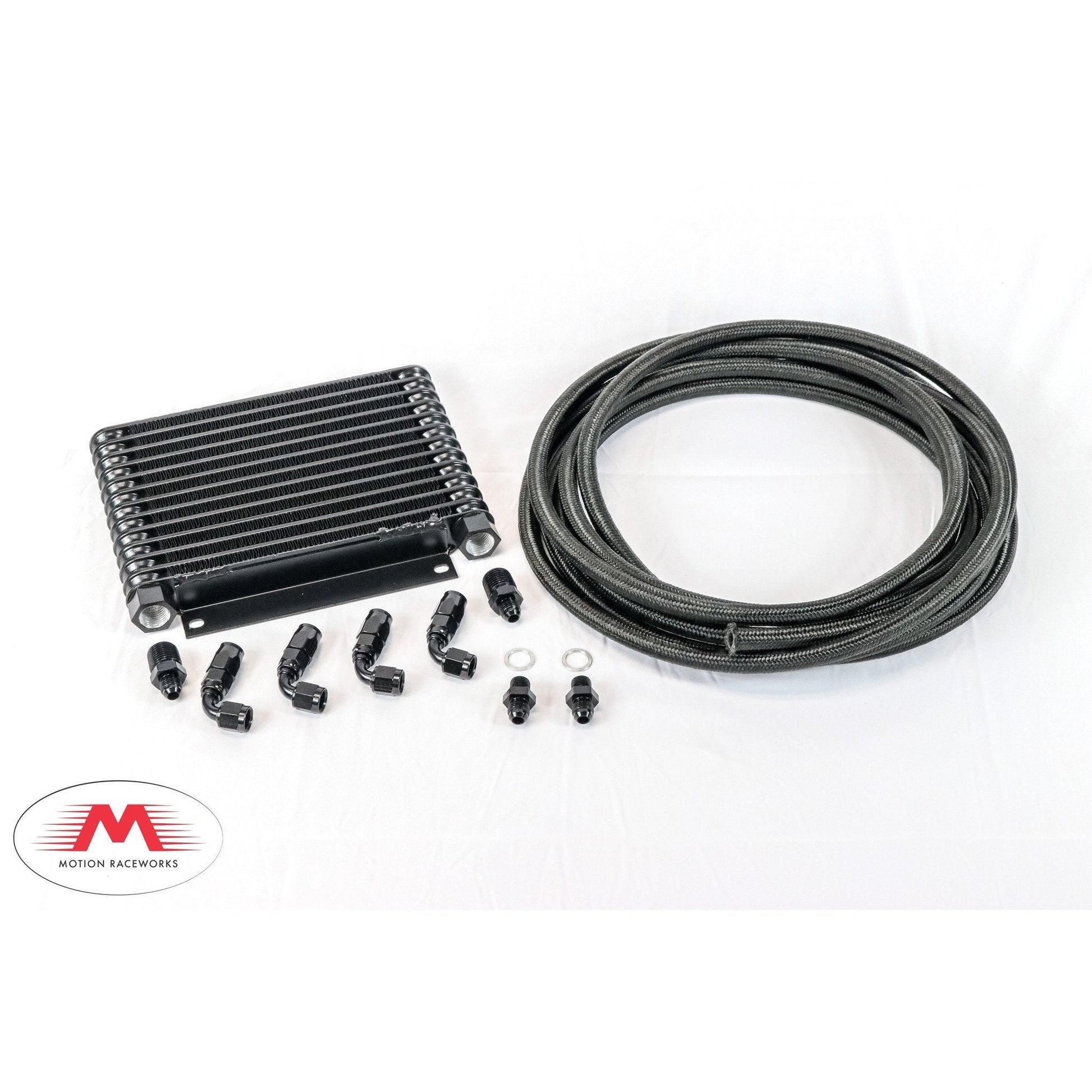 Stock Powerglide DERALE Trans Cooler Kit w/ Fragola Lines/Fittings-Kit-Motion Raceworks