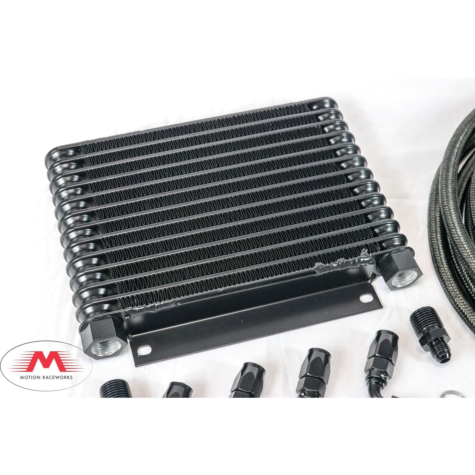 Stock Powerglide DERALE Trans Cooler Kit w/ Fragola Lines/Fittings-Kit-Motion Raceworks