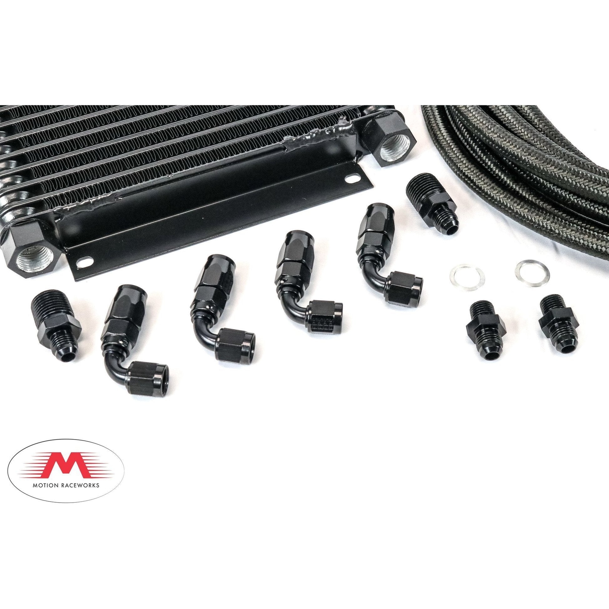 Stock Powerglide DERALE Trans Cooler Kit w/ Fragola Lines/Fittings-Kit-Motion Raceworks